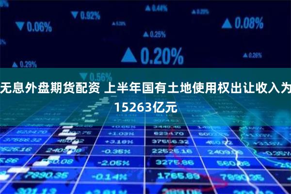 无息外盘期货配资 上半年国有土地使用权出让收入为15263亿元